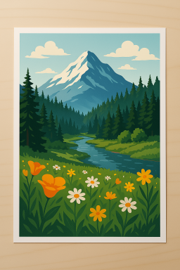 Nature scene banner