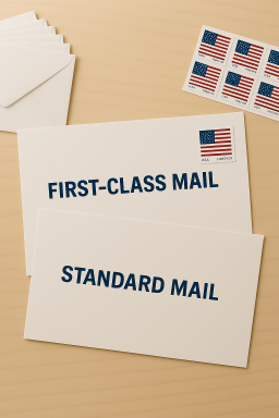 First Class and Standared mail envelopes