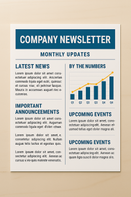 Example newsletter front page