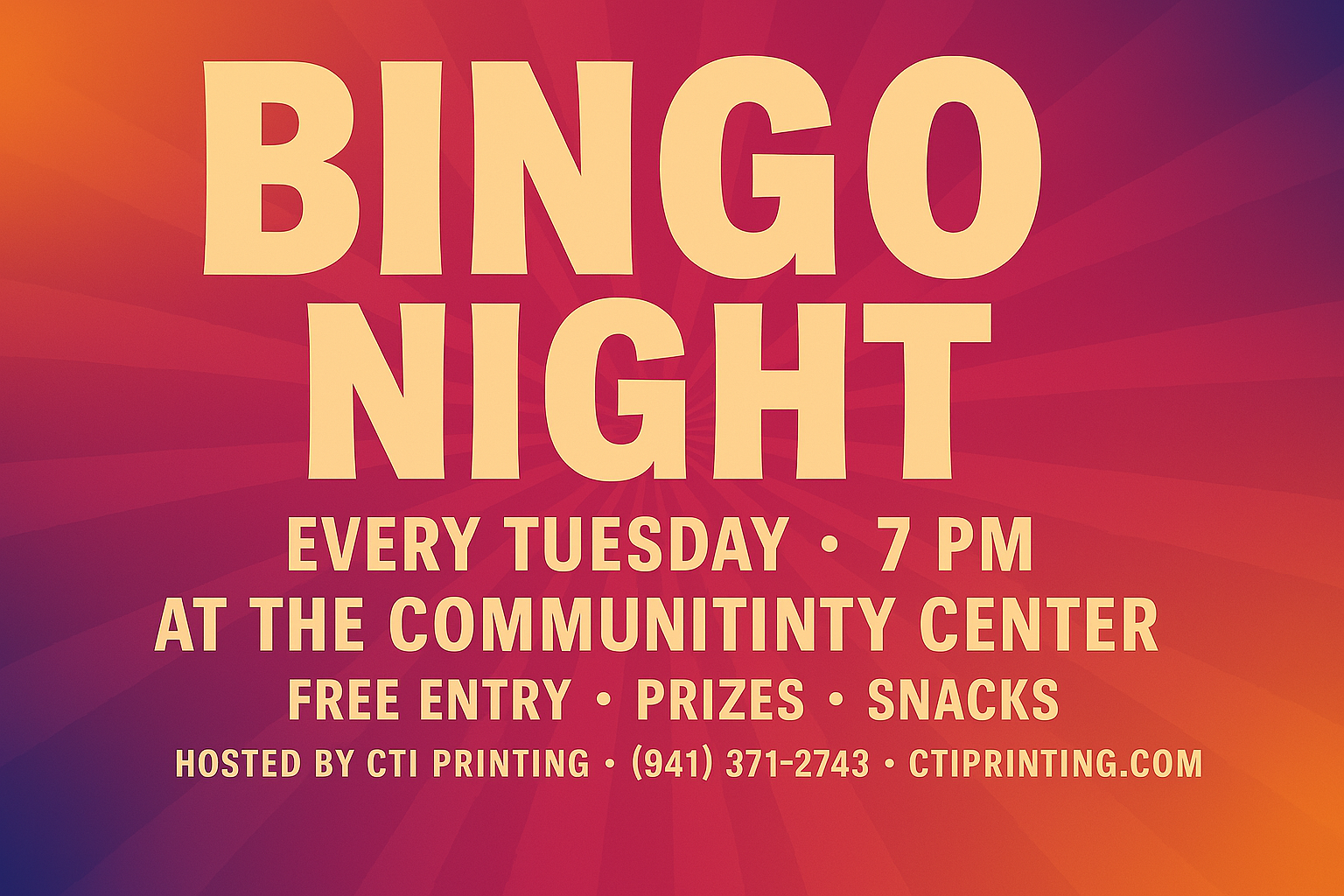 Bingo Night Poster